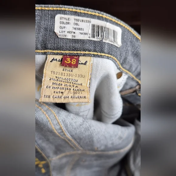 7 For All Mankind Men's Relaxed Fit Jeans in Gray - Picture 3 of 11